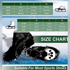 Voroar Crampons Ice Cleats Traction Snow Grips for Hiking Boots Sports Shoe XL